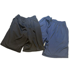 Academy Athletic Shorts 2 pair Blue & Black Sz L Basketball Sports Gorpcore